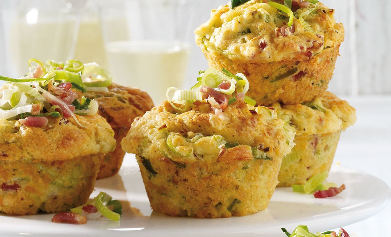 Speck-Porree-Muffins