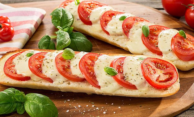 Knoblauch Brot Tomate-Mozzarella